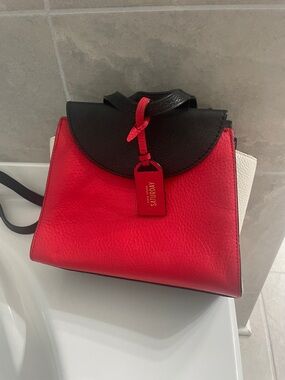 kate spade Colorblock Leather Crossbody - Red, Black & White